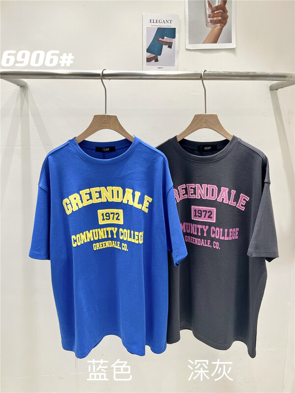 New in early summer! [just soso] Korean loose letter printed short sleeve T-shirt 6906# CLS