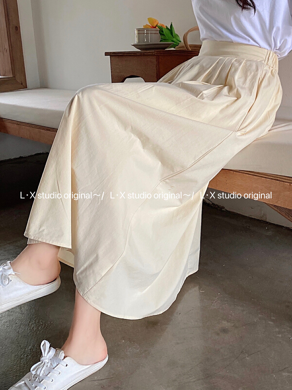 [Alibaba] slim elastic waist mid length skirt a1030# hjy