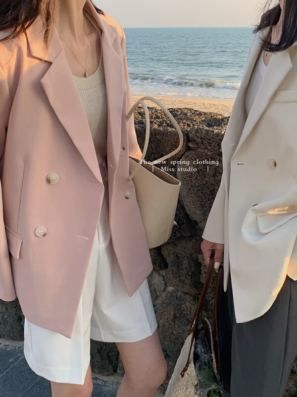 goods in stock! New year in early spring! [miss miss home] simple double row buckle temperament commuter suit 2f011# ZSY