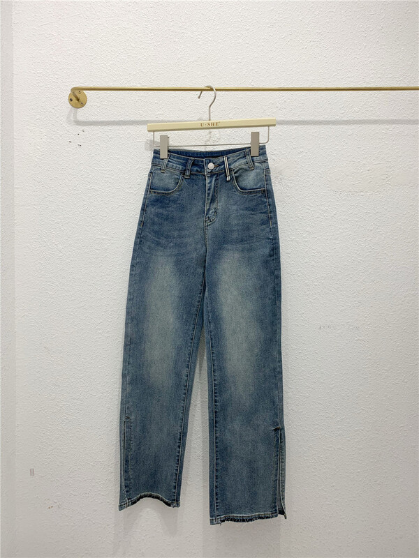[u.she] Korean loose casual jeans 98076# cqw