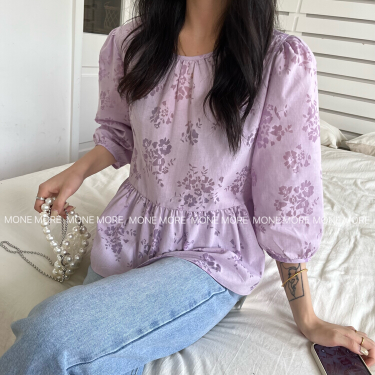 goods in stock! In early summer! [mone more Momo family] Korean slim and versatile shirt 8070\hbx