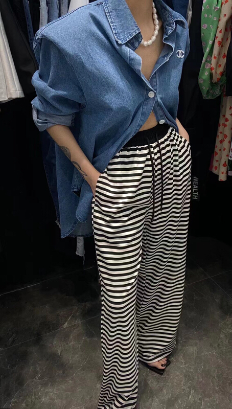 New in early summer! [lidada] striped versatile slacks 2862# HBx