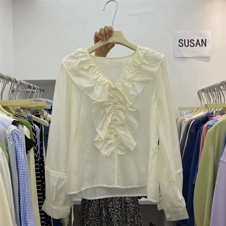 早春上新!【SUSAN】韓系淑女小眾優雅小衫  Y616#  LSW