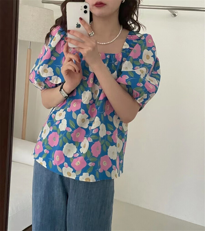 [thanku] Korean color contrast printing shirt 205# zjy