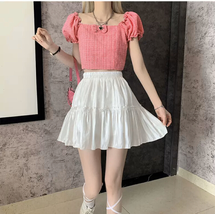 [S.J] sweet and gentle puffy skirt (non detachable bow) 2236# LSW