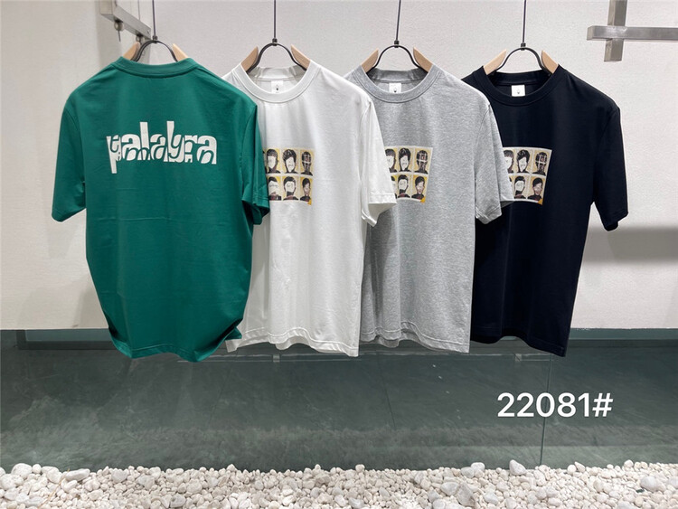 [quick simple] round neck loose print short sleeve T-shirt 22081# ZZL