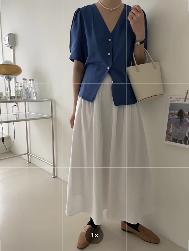 [in mode] Korean solid color elastic waist thin skirt 6856# cqw