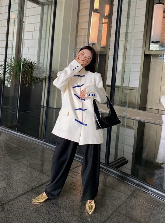 New year in early spring! [Penny vogue] Vintage plate fashion temperament suit 65096# LSL