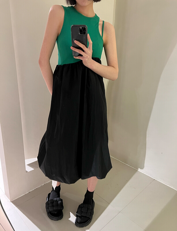 [Bu class] fashion niche patchwork dress b13637# zxl