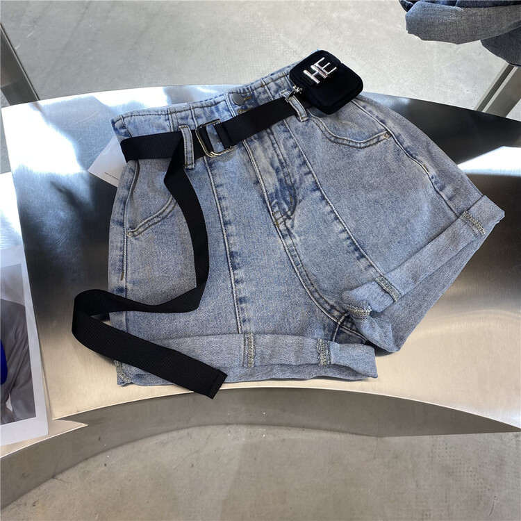 [aus] fashion basic simple and versatile denim shorts (with bag) g155# LSW