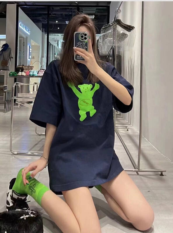 [kakajia] Korean loose bear short sleeve T-shirt 2110# ozq