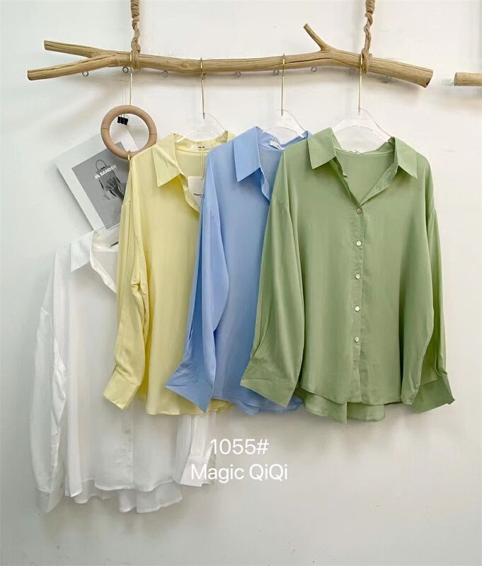 [magic Qiqi] Korean single breasted comfortable shirt 1055# ll