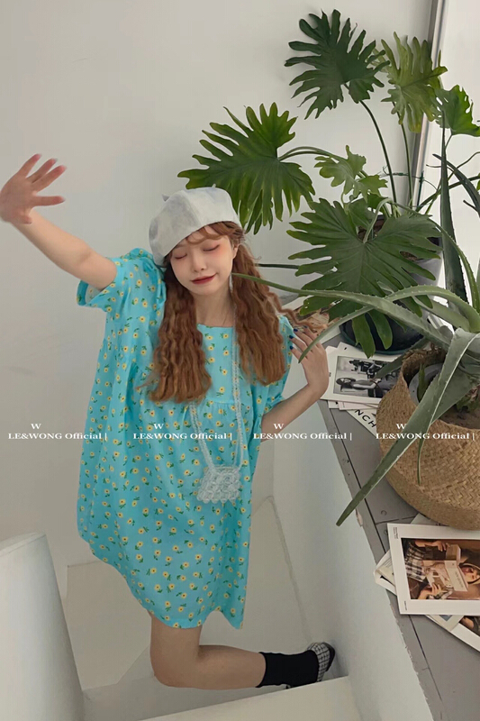[le & Wong] sweet and fresh pastoral floral dress 8861# WTT