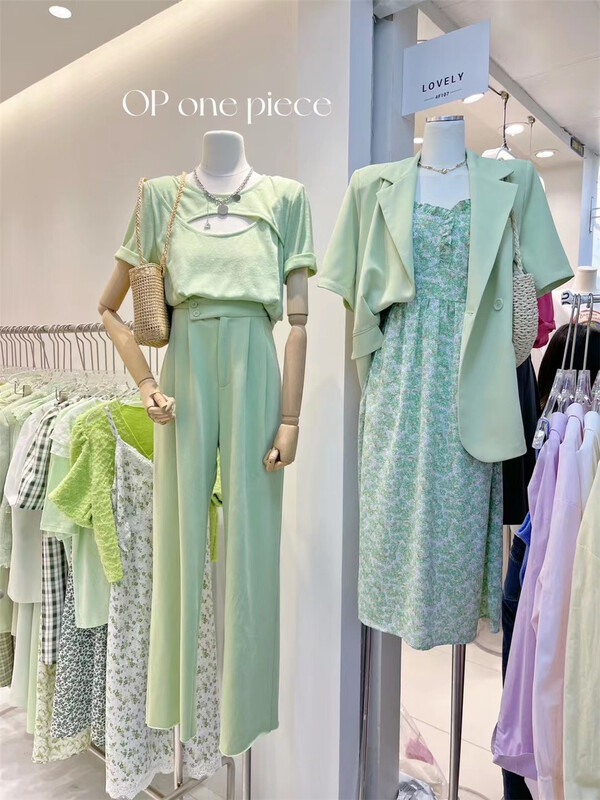[one piece] temperament and texture short sleeved suit (excluding suspender skirt) a60061# ZSY