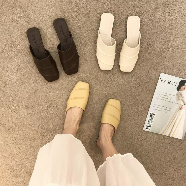 New in early summer! [DS. Gift] Fangtou Korean commuter slippers 5248# LSL