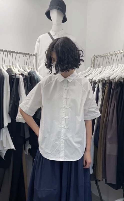 [three and two] Korean single breasted comfortable shirt 67154# L