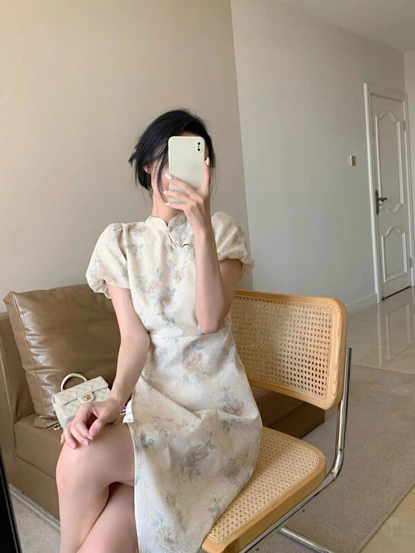 [Huaxi] national style Chinese cheongsam layered dress 8987# PCZ