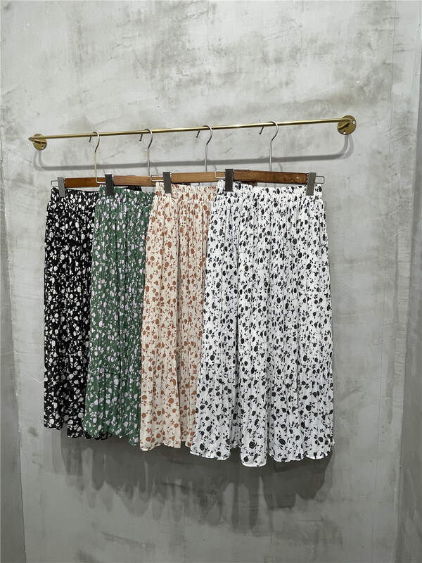 goods in stock! New year in early spring! [city light] Korean Style Floral versatile skirt 9108# XJ
