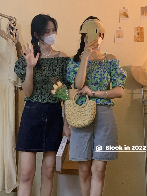 [8 look] Korean version of little women's floral blouse 2233# hjy