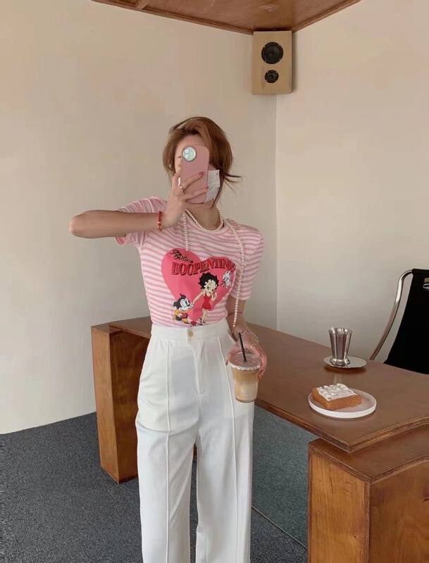 [ZY] cartoon print Pullover short sleeve T-shirt 2056# WTT
