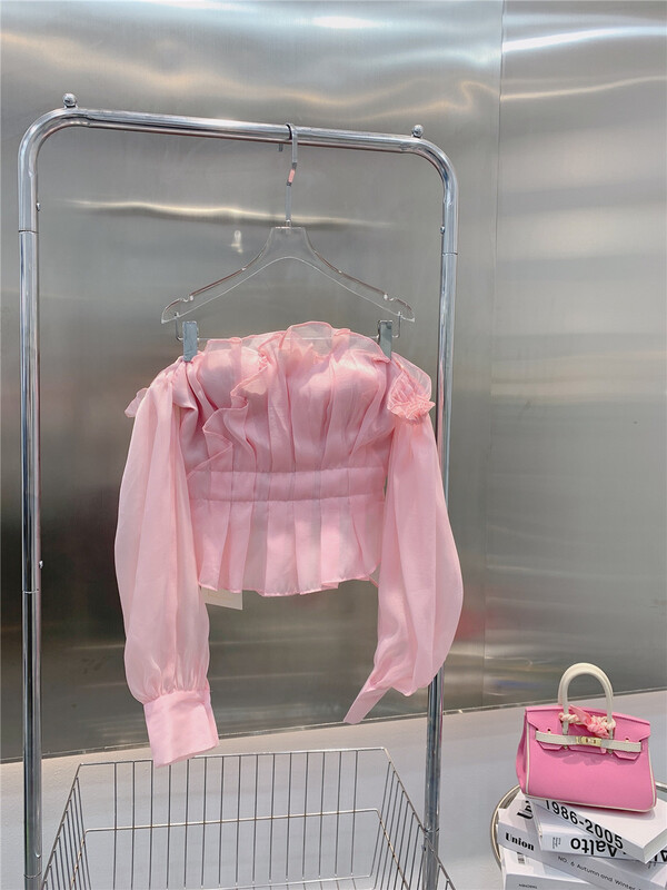 goods in stock! [Linna] gentle wind fairy one shoulder shirt 82759# zxx