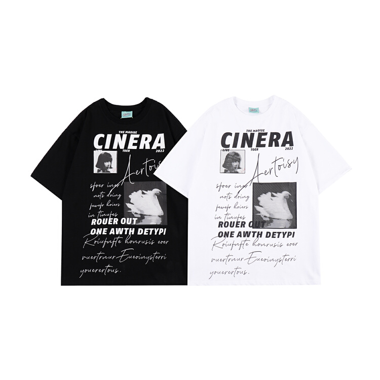 [BNL] personalized letter print short sleeve T-shirt 1201# ZZL