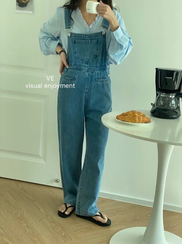 New year in early spring! [ve] Korean loose design large pocket suspender pants (excluding inner lap) 803# HBx