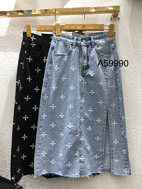 [queen] spring and summer new denim mid length skirt a59990# ozq
