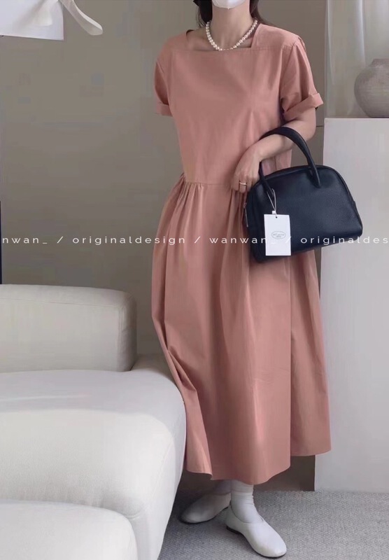 New in early summer! [wanwan] Korean loose and versatile square neck dress 1591# HBx