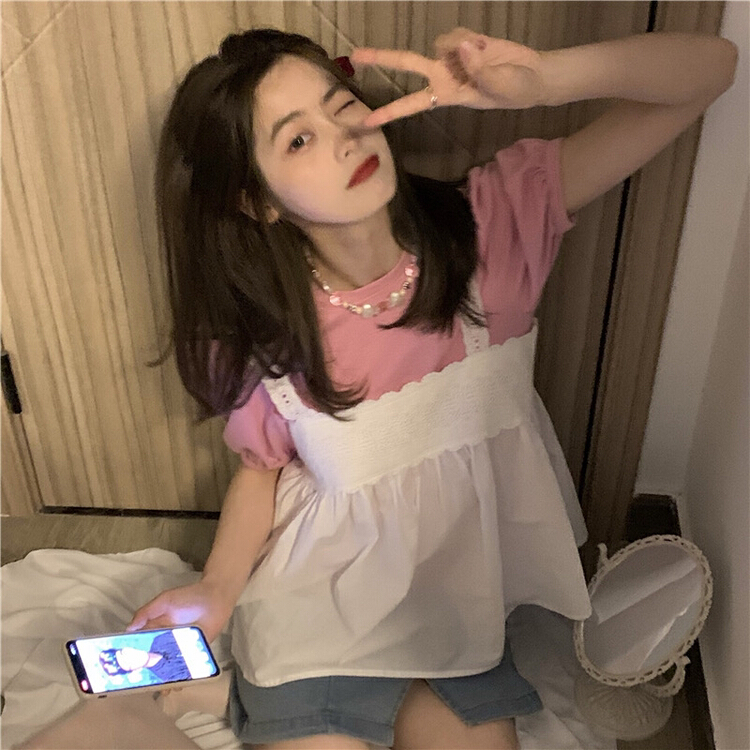 New year in early spring! [timely rain] Han Feng ins vigorous girl sweet short sleeve T-shirt (excluding matching) 859# WPL