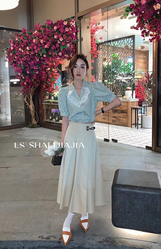 goods in stock! New in early summer! 【 LS 】 Korean slim pleated skirt 8331# WPL