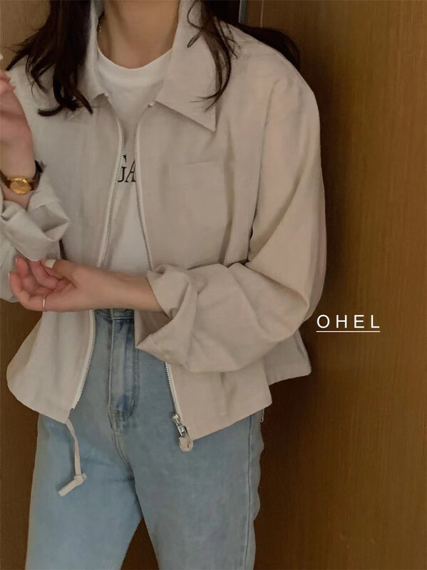 New year in early spring! [Ohel] Korean versatile design drawstring long sleeve short coat 69058# CLS