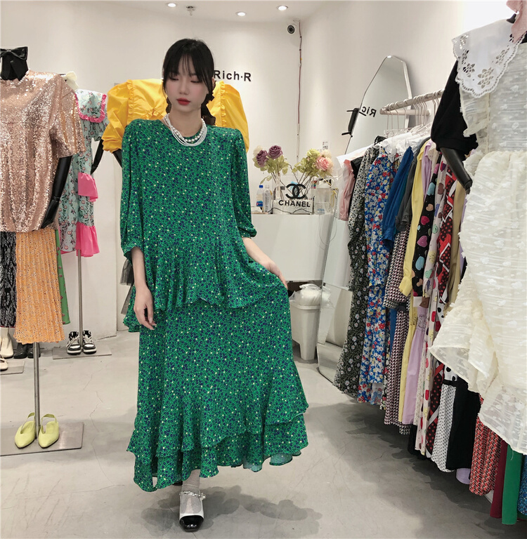 [rich] broken flower versatile lady dress 9166# zyh