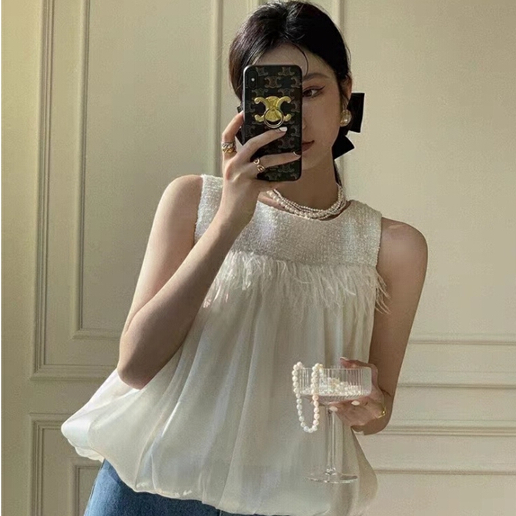 [YG] Korean version solid color loose sleeveless shirt 453# lwy