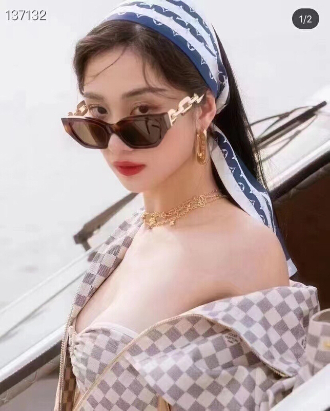 [fiber color scarf glasses] European and American style fashion convex Sunglasses (randomly distributed in the box) 10623# LSL