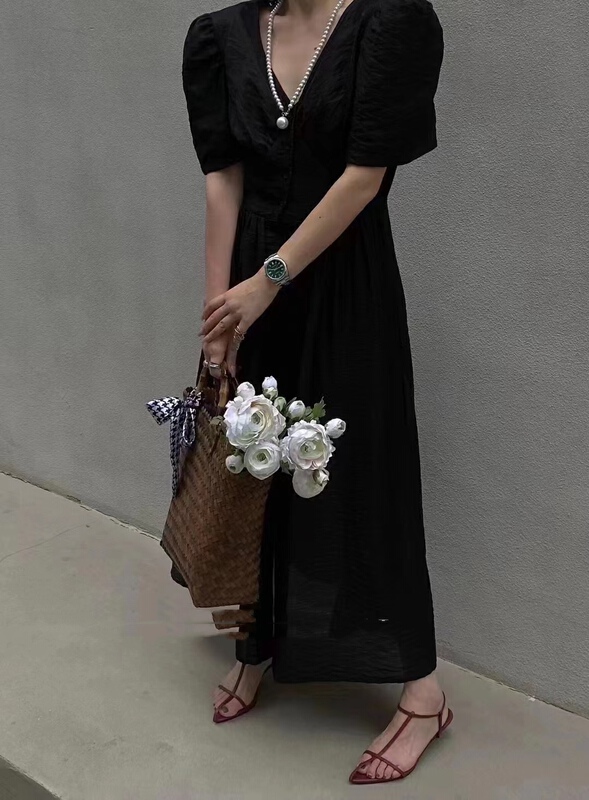 [Yan Zhen] light mature style, small and slim dress (with waist rope) 57702# PCZ