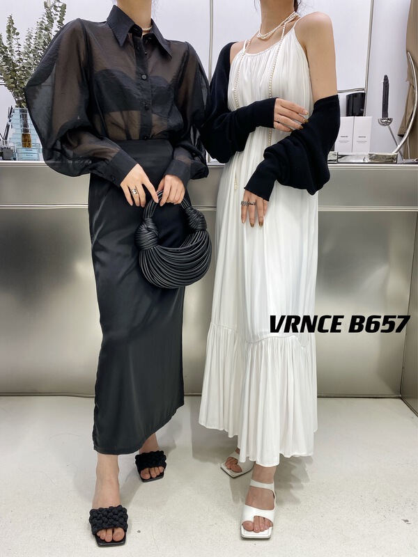 [Vince] high class brand minimalist drape dress 5172# XYJ