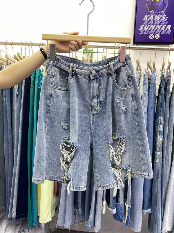 [TIMI] tassel western style thin denim shorts ys1-1833# LSW