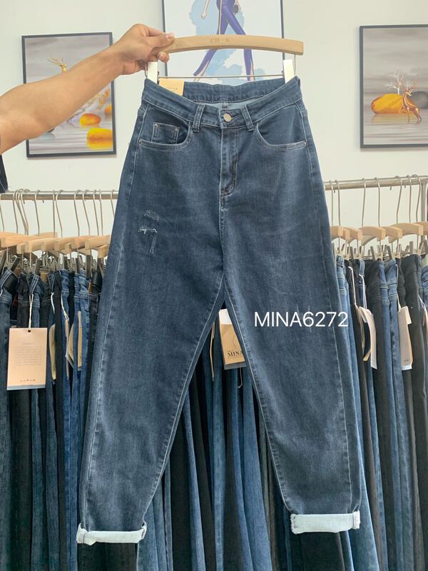 [Mina] autumn elastic fashion jeans 6272# LJF