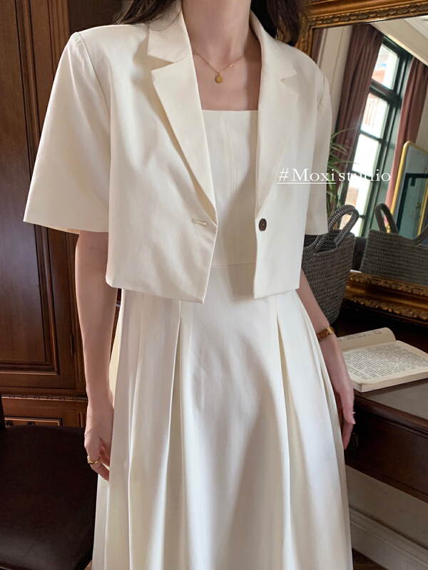 goods in stock! [Moxi] simple temperament one button jacket 795138# XJ