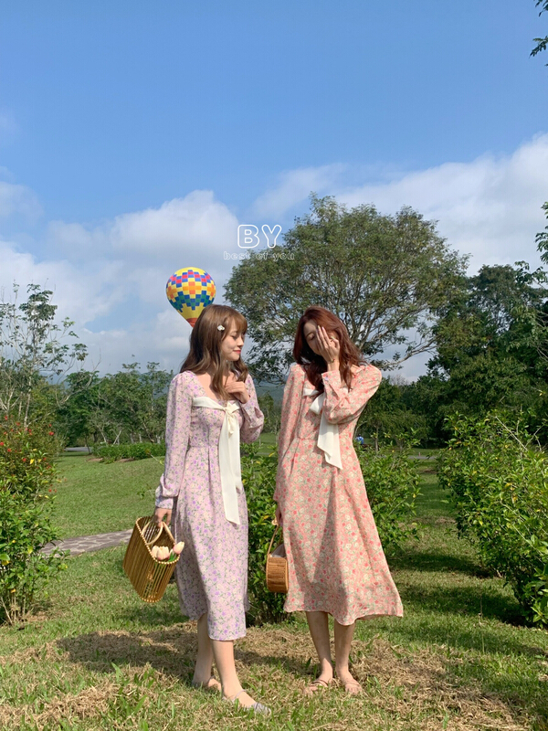 goods in stock! New year in early spring! [best of you] French small fragrance sweet and gentle floral dress ys1-9829# HBx