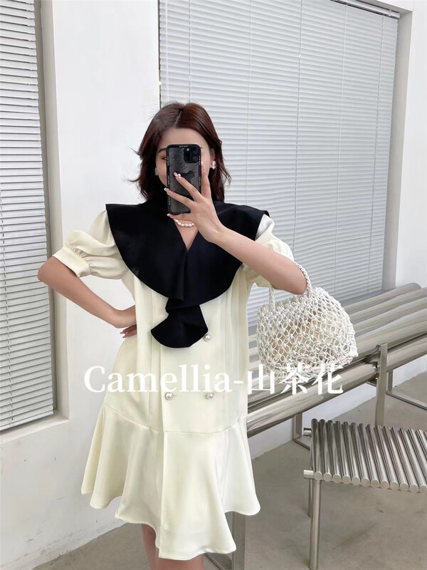 goods in stock! New in early summer! [Camelia] Korean style ruffled suit dress 9711# hjy