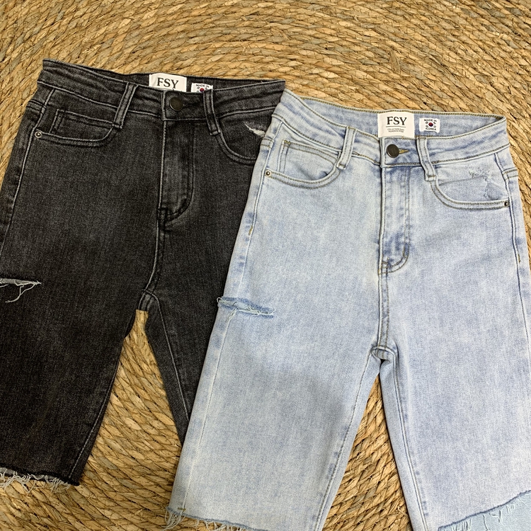 New year in early spring! [x2 Vance feather] new versatile stretch 5-point jeans 10029# WTT