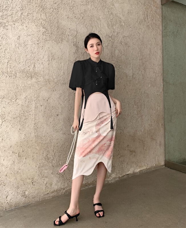 Two piece high waist skirt
