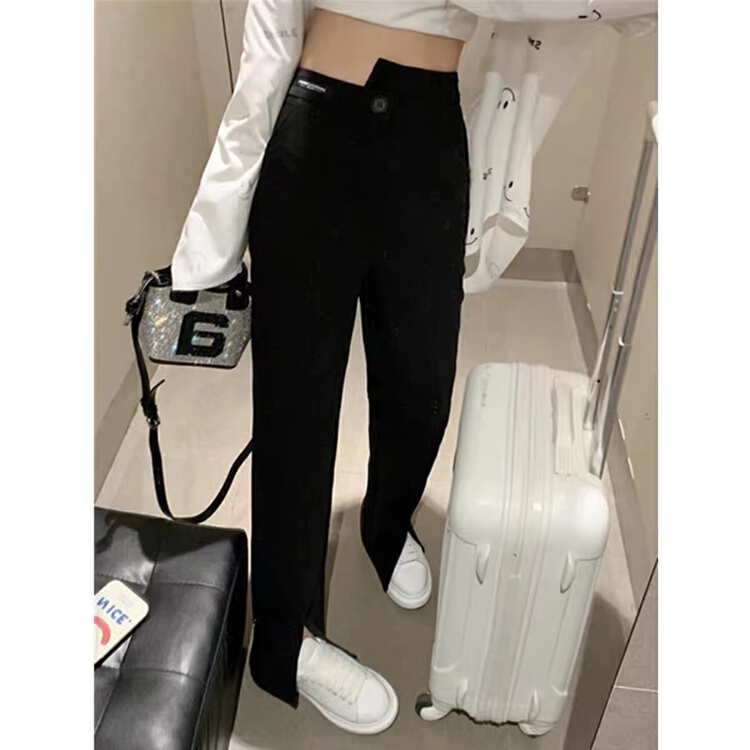 New year in early spring! [chenru] temperament split flare trousers 2910# hjy