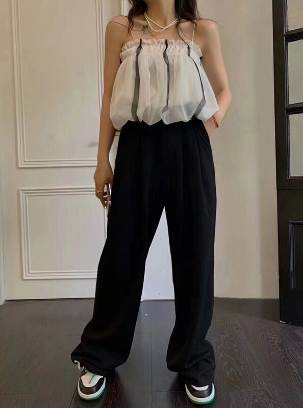 [X.C] classic color blocked chiffon vest / sling 609# WPL