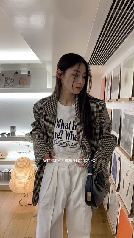 New year in early spring! [withmin] fashionable lattice suit 4113# WTT
