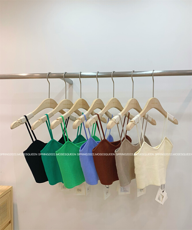 New year in early spring! [moss queen] solid color versatile suspender vest 34898# XYY