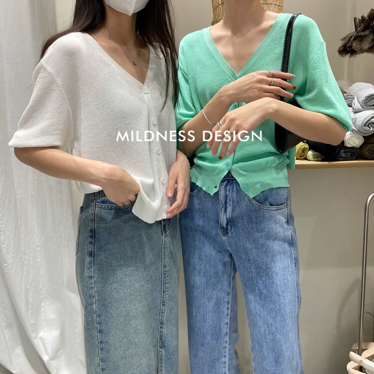 [mildness] back lace up versatile fashion knitted cardigan 7385# zjy