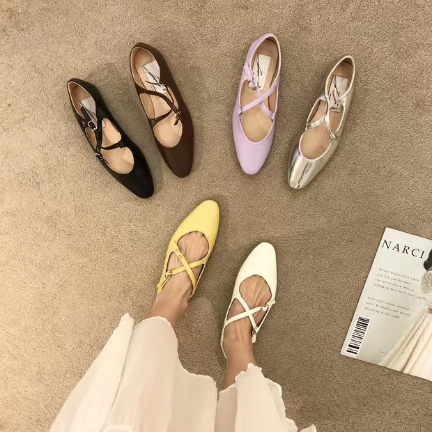 [DS. Gift] French gentle aging low flat heel 5293# LSL